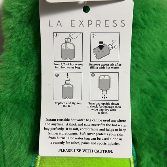 NWT HOT WATER BAG WITH FUZZY COVER - Picture 3 of 6